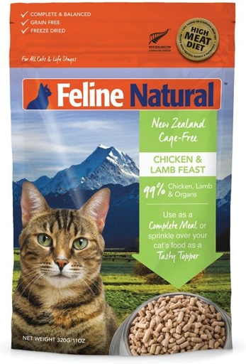 Feline Natural is a company that produces cat food that is appropriate for the species.