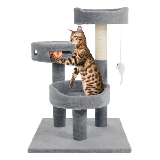 If you have a declawed cat, it is important to find a cat tree with soft, plush materials and wide, stable bases.