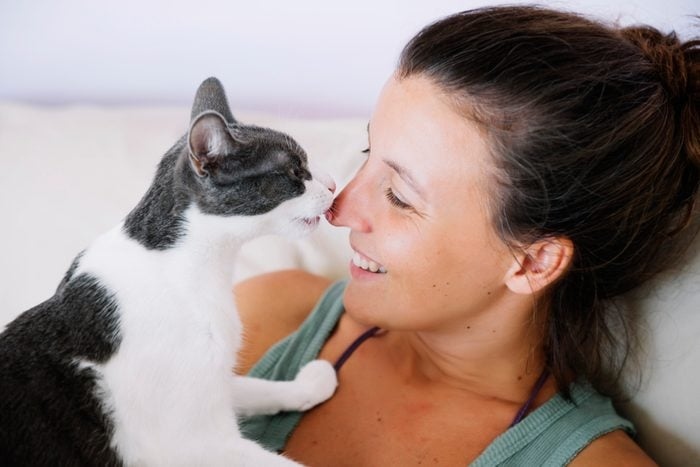 One possible reason cats lick toys is to show affection for their owner.