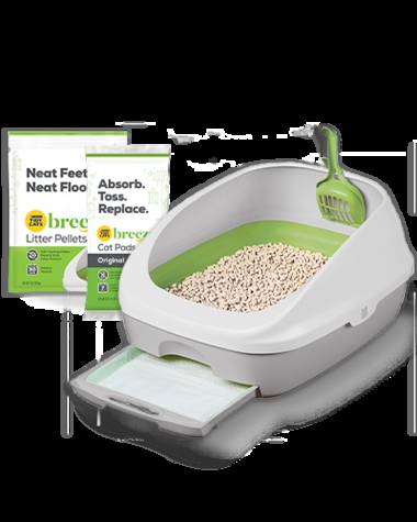 This Breeze Litterbox System is the best overall pick because it is easy to set up and you don't have to worry about changing the pellets as often.