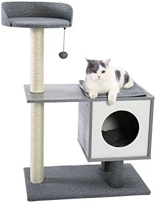 This cat tree is perfect for modern cat parents who want their kitty to have a stylish place to play.